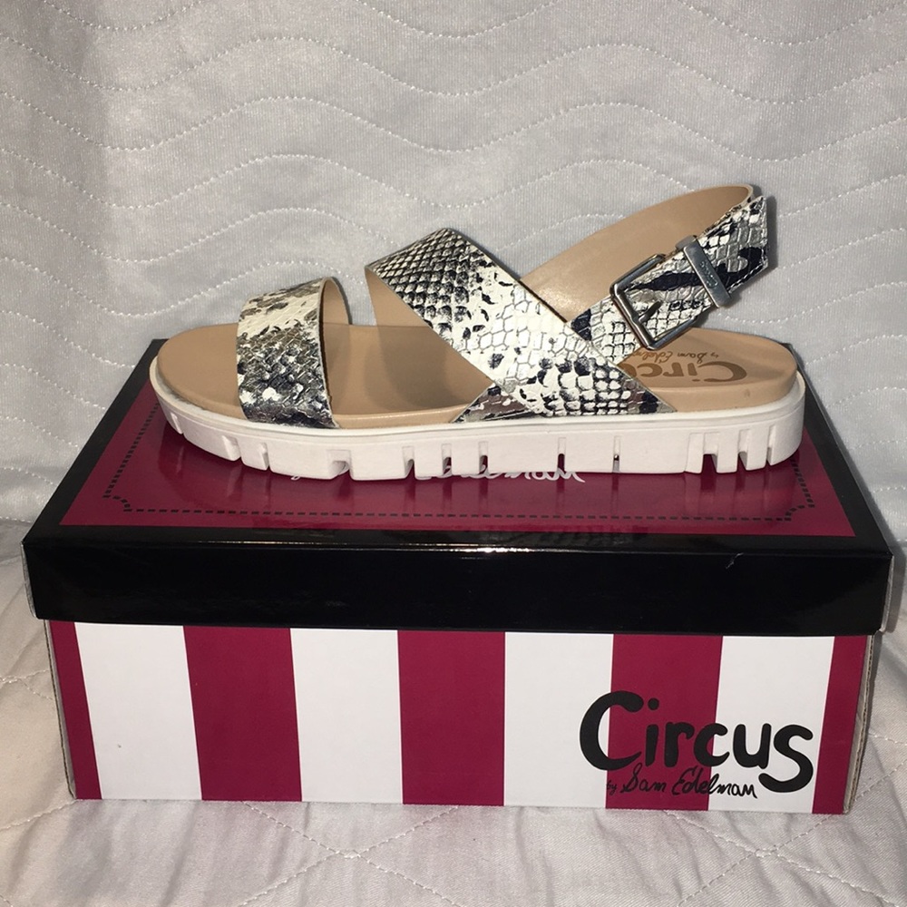 NWT Circus by Sam Edelman Snake Print Sandal Sz6.5 - Picture 4 of 7